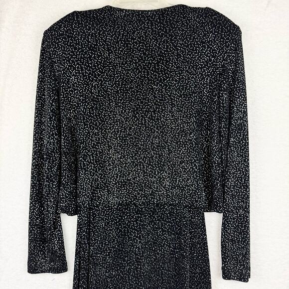 Vintage Slinky Shimmer Y2K Style Maxi Slip Dress With Button Front Jacket Size 6 - Picture 9 of 14